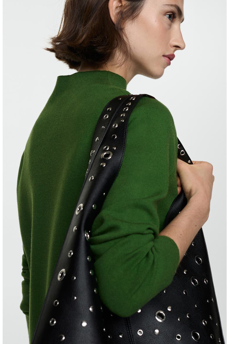 Chimney Mock Neck Sweater, Alternate, color, GREEN