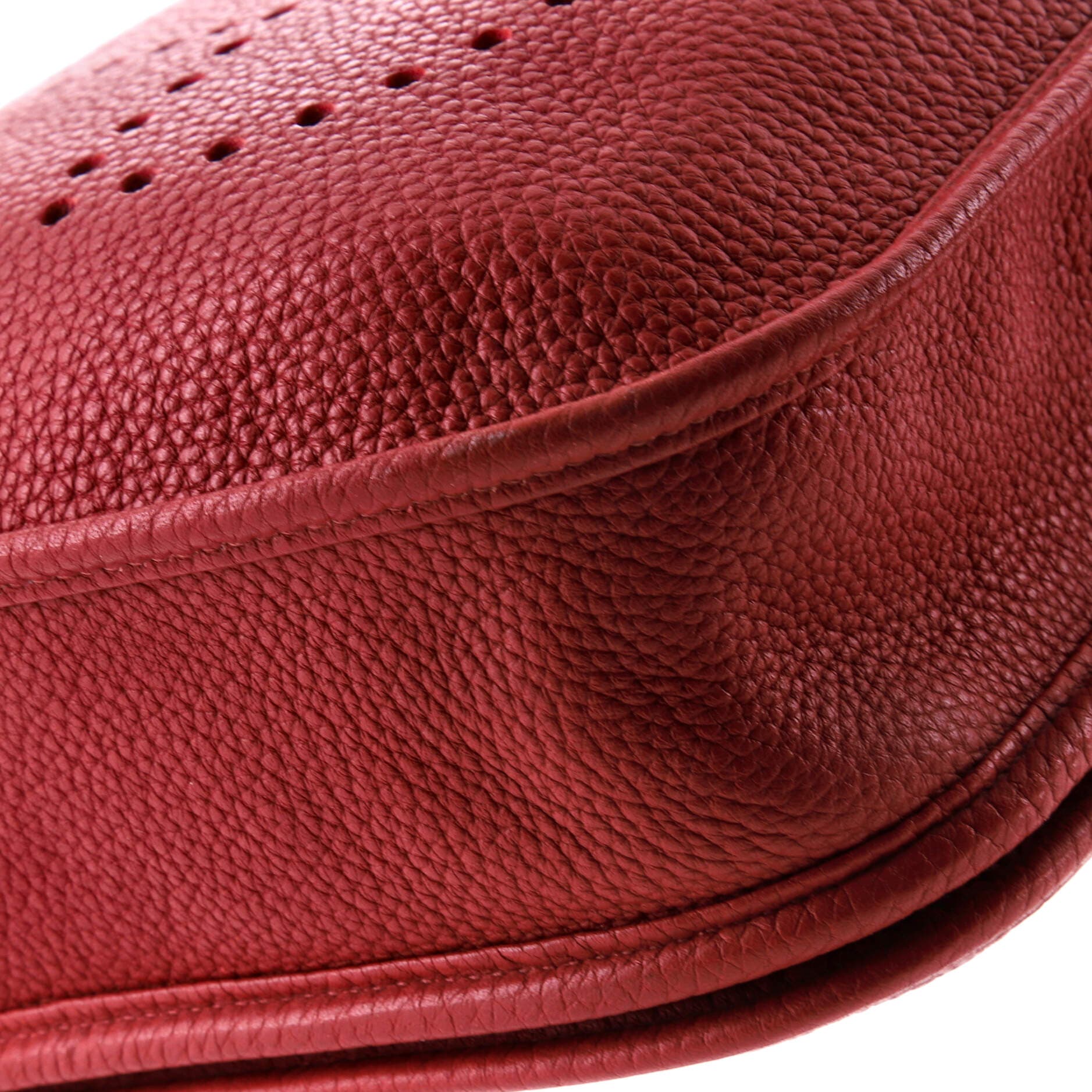 Pre-Owned Hermes Evelyne Bag Gen III Clemence PM, Alternate, color, Rouge Garance