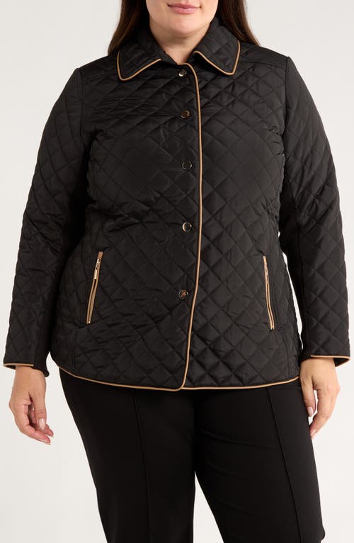 Jones New York Quilted Jacket In Black
