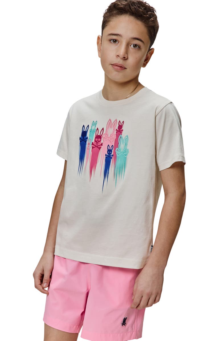 Psycho Bunny Kids' Cosmo Embroidered Graphic T-Shirt, Alternate, color, Pristine