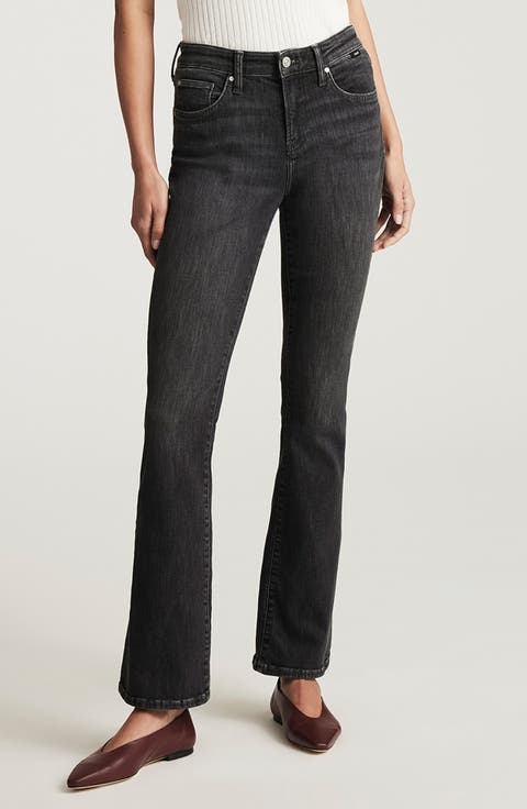 Molly Mid Rise Bootcut Jeans (Smoke Flex Blue)