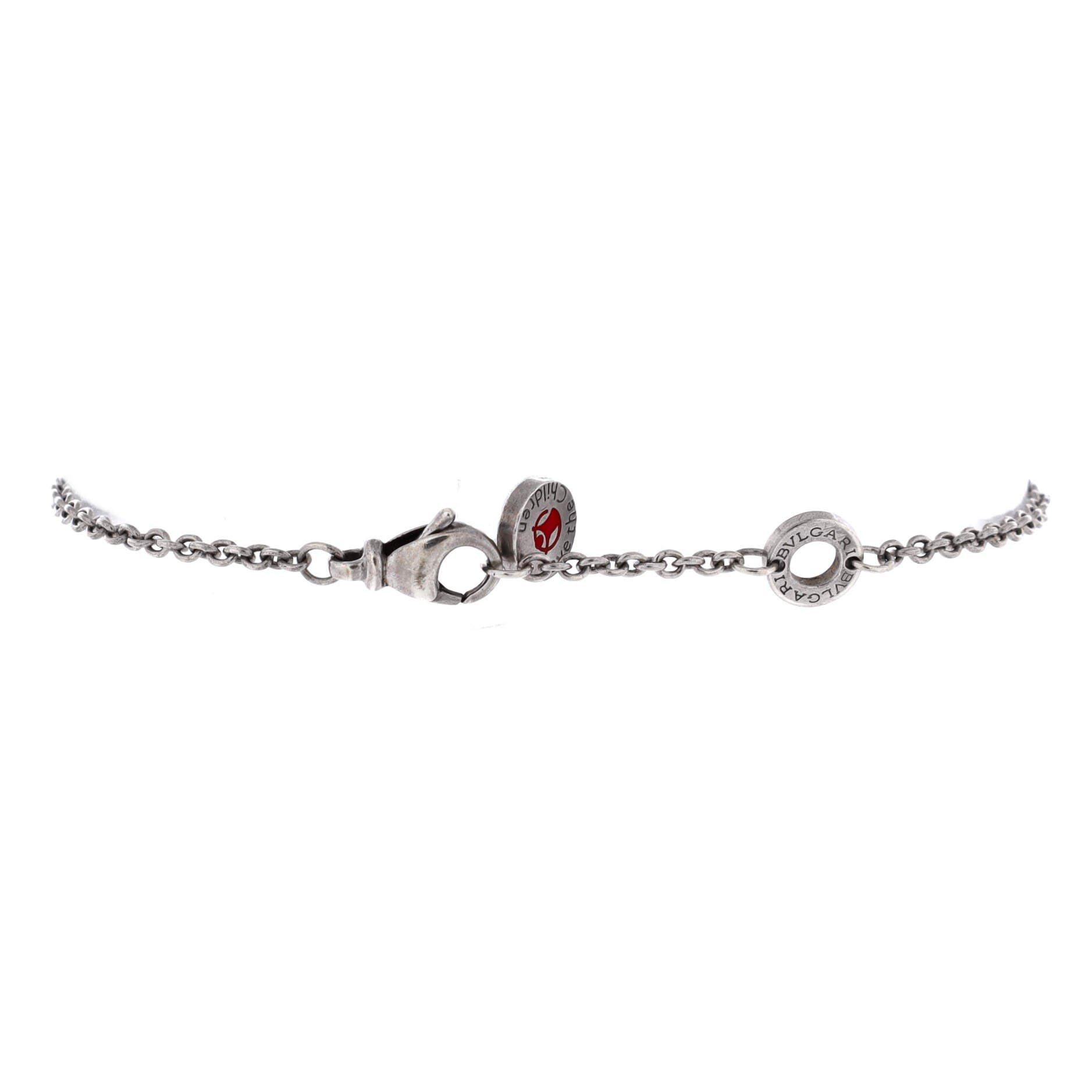 B.Zero1 Save the Children Soft Bracelet Sterling Silver with Ceramic, Alternate, color, Metallic Silver
