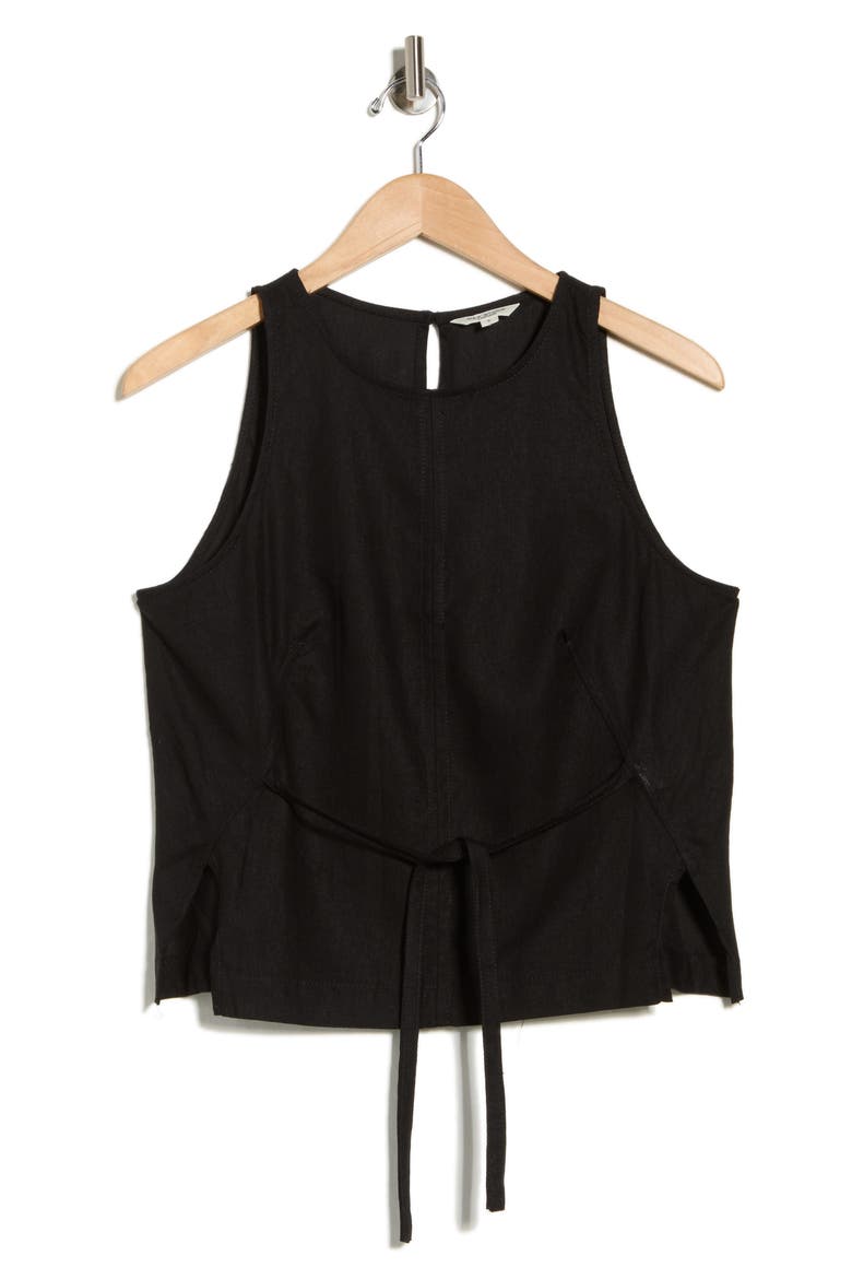 Tie Back Tank, Alternate, color, BLACK