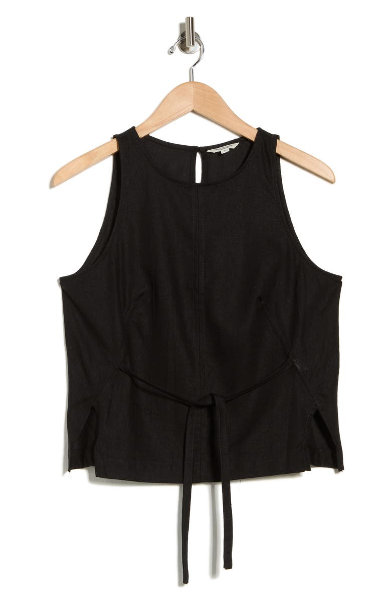 MAX STUDIO Tie Back Tank, Main, color, Black