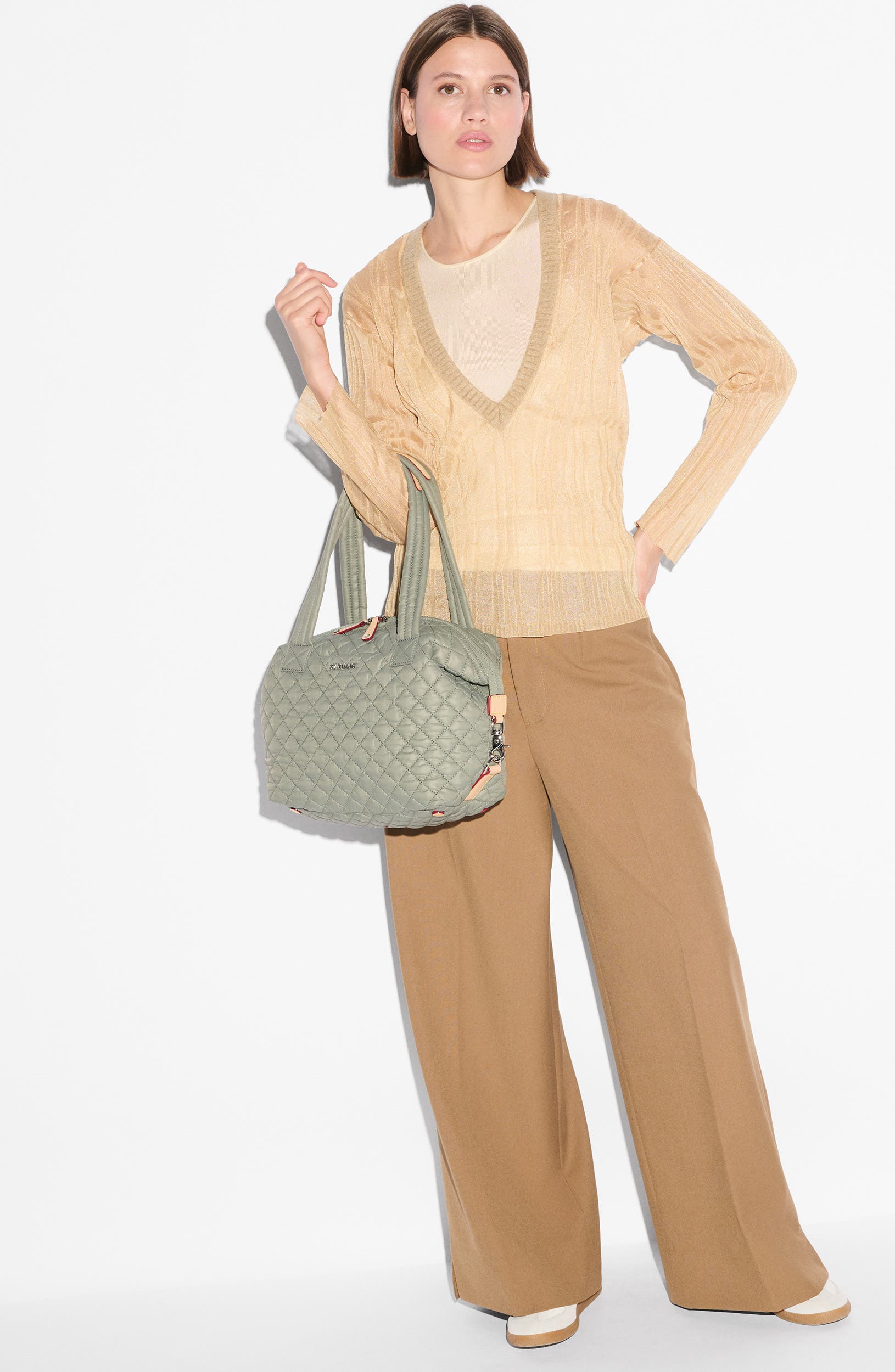 MZ Wallace Medium Sutton Deluxe Tote, Alternate, color, Agave Green