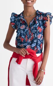 vineyard vines Adare Ruffle Sleeve Top