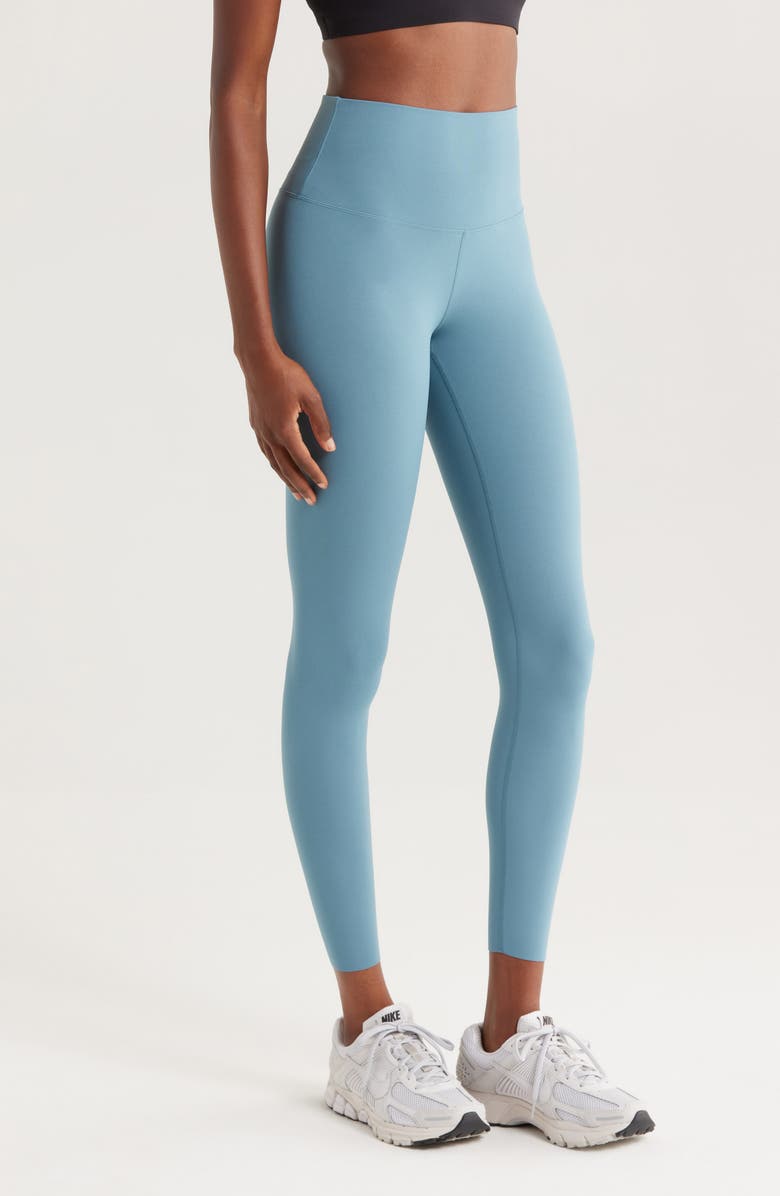 Nike Zenvy Gentle-Support High-Waisted 7/8 Leggings, Alternate, color, Smokey Blue/ Black