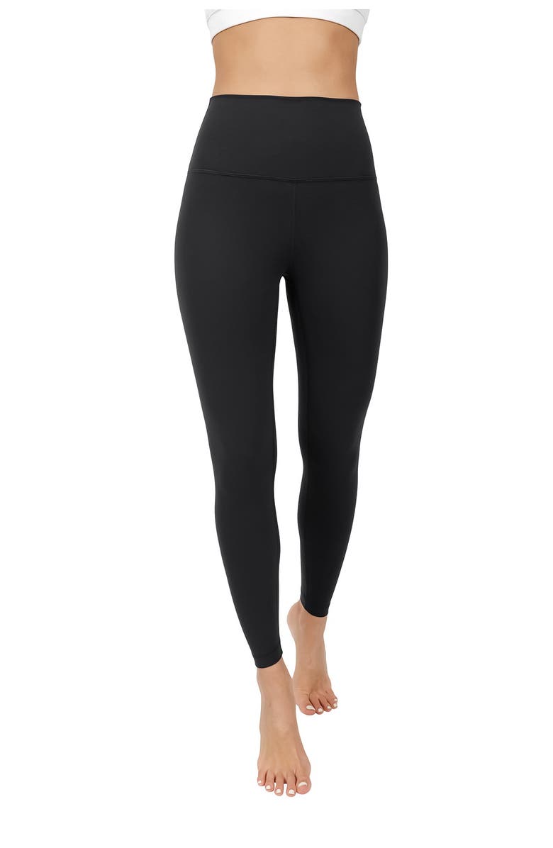 90 DEGREE BY REFLEX Superflex High Waist Elastic Free Ankle Leggings, Main, color, Black