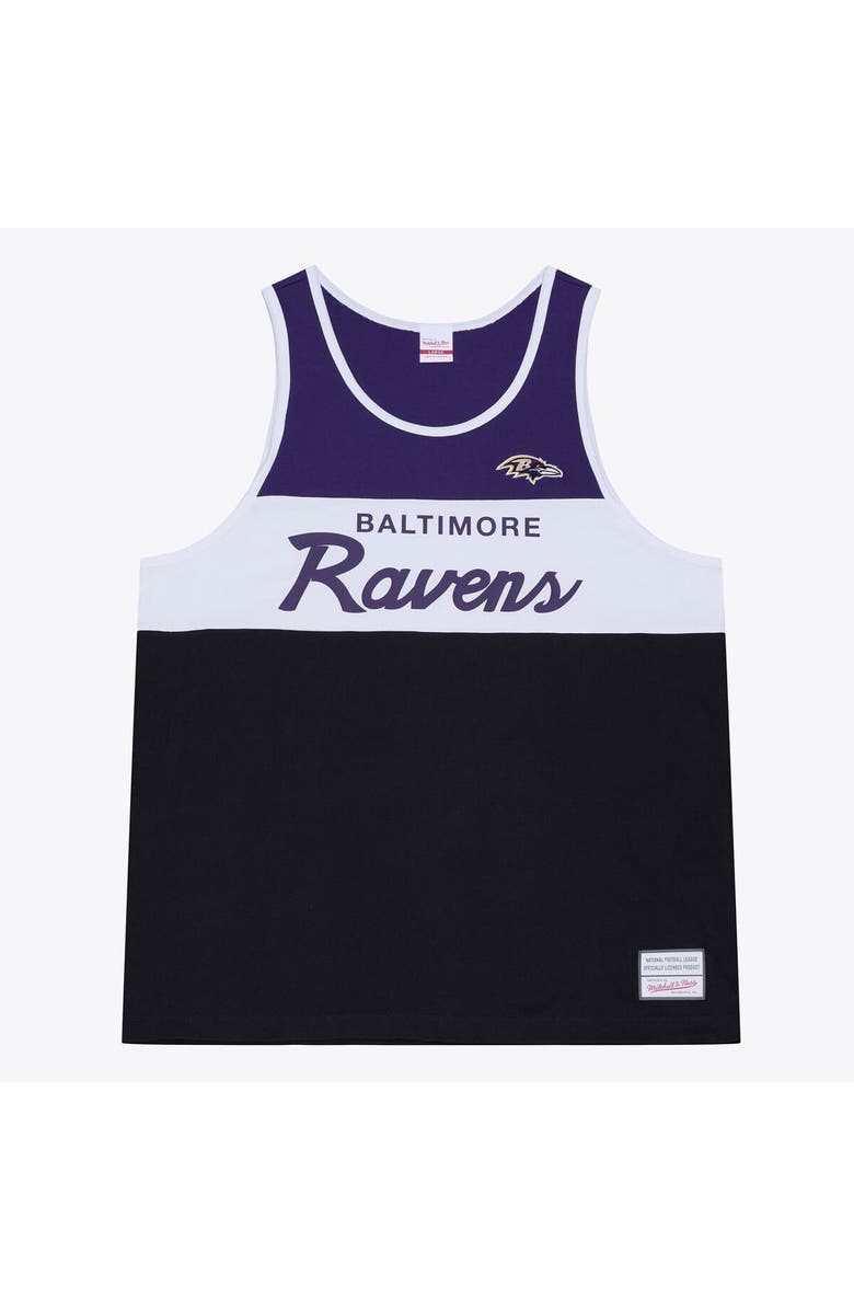 Mitchell & Ness Men's Mitchell & Ness  Black/Purple Baltimore Ravens Head Coach Tank Top, Main, color, Black