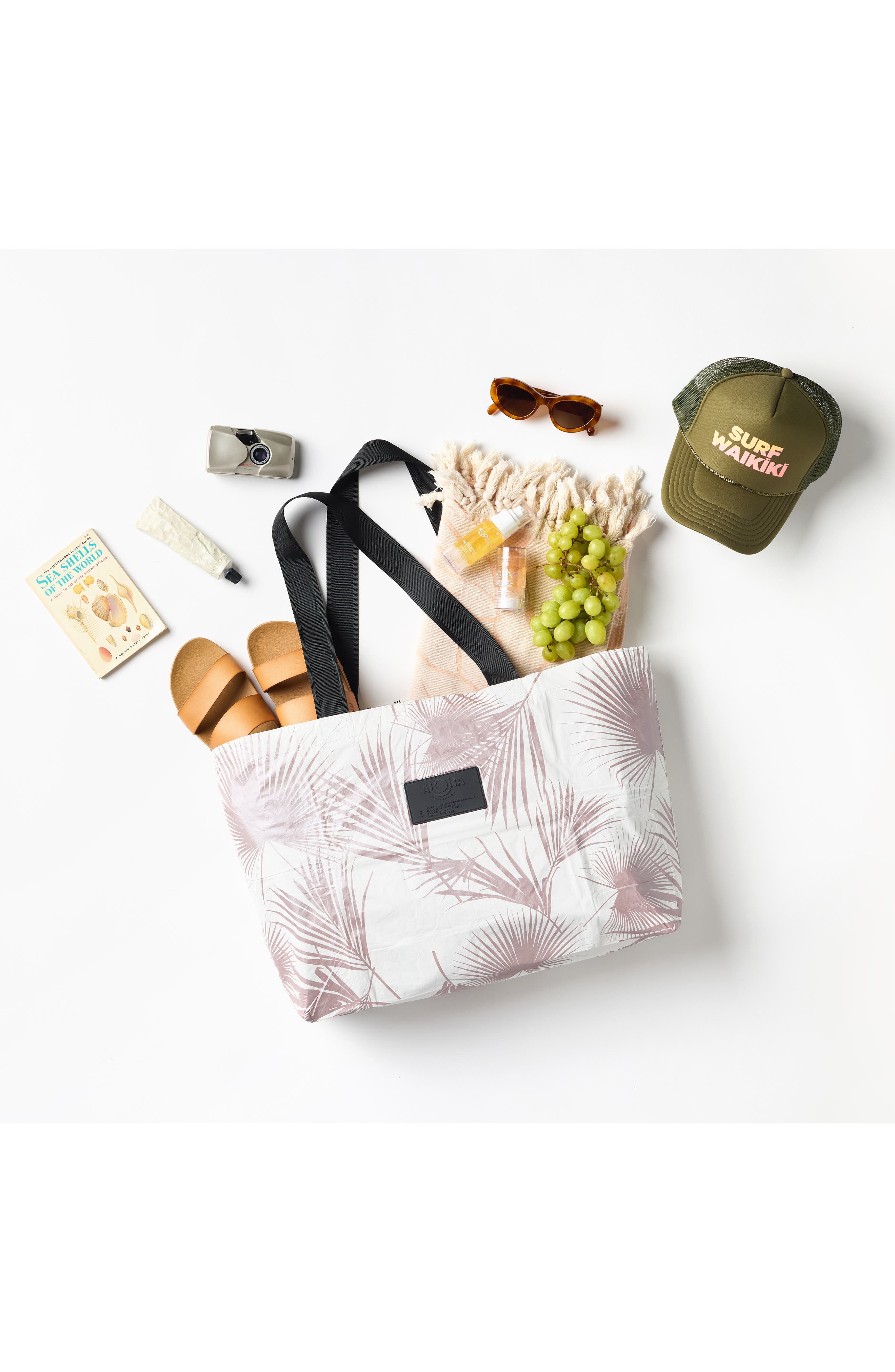 Aloha Collection Day Palms Small Pouch, Alternate, color, Rose