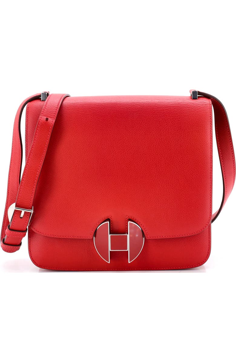 Pre-Owned Hermes 2002 Shoulder Bag Evercolor 20, Main, color, Rouge Casaque