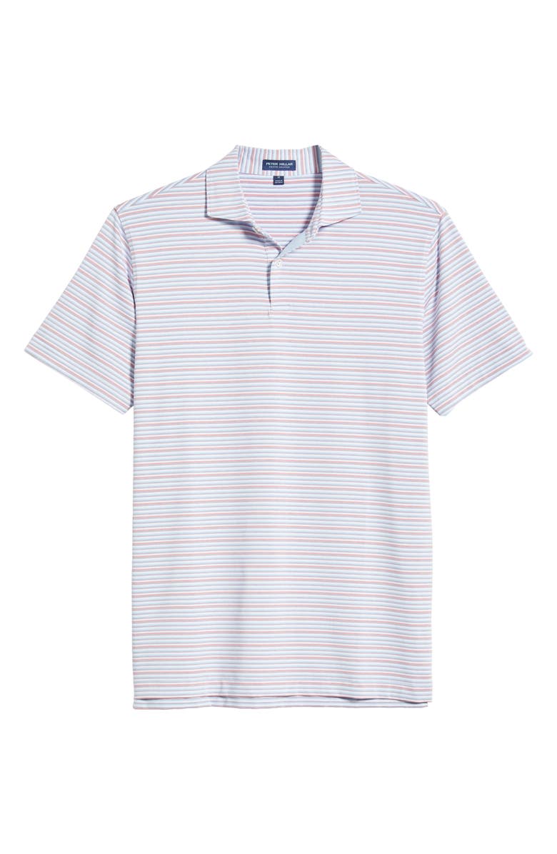 Peter Millar Crown Crafted Cadence Stripe Performance Polo, Alternate, color, Blue Frost