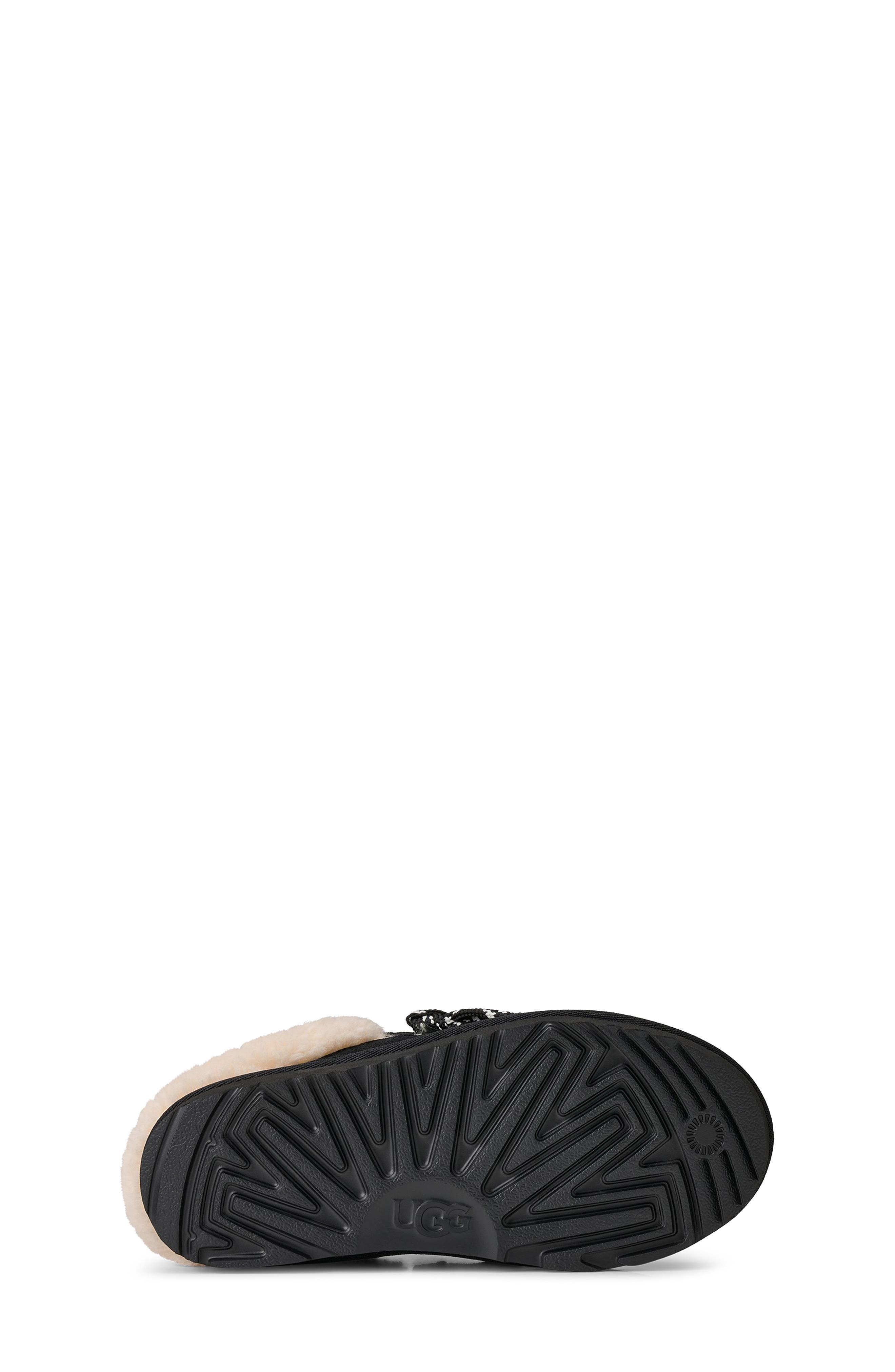 Kids' Lowmel UGGpure™ Lined Lace-Up Mule, Alternate, color, BLACK