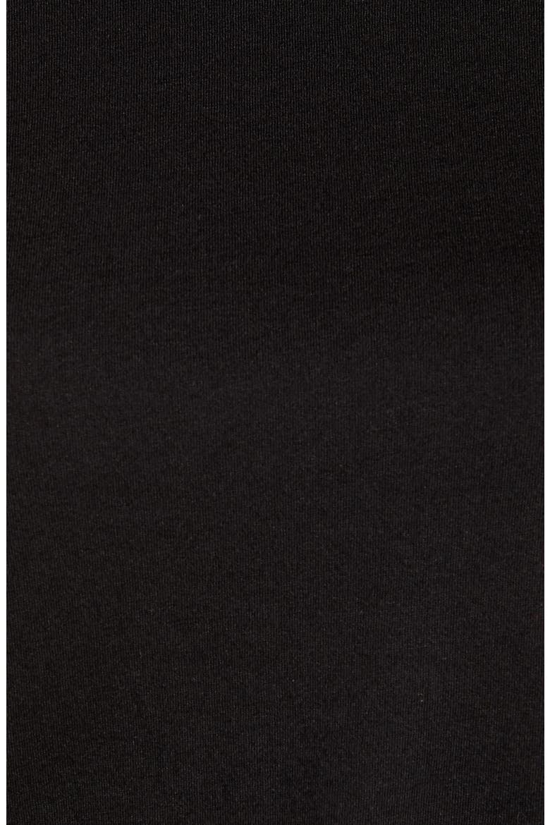 Cotton Blend Turtleneck Top, Alternate, color, BLACK