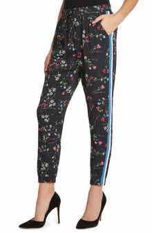Willow & Clay Side Stripe Floral Jogger Pants