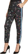 matty m. Willow & Clay Side Stripe Floral Jogger Pants