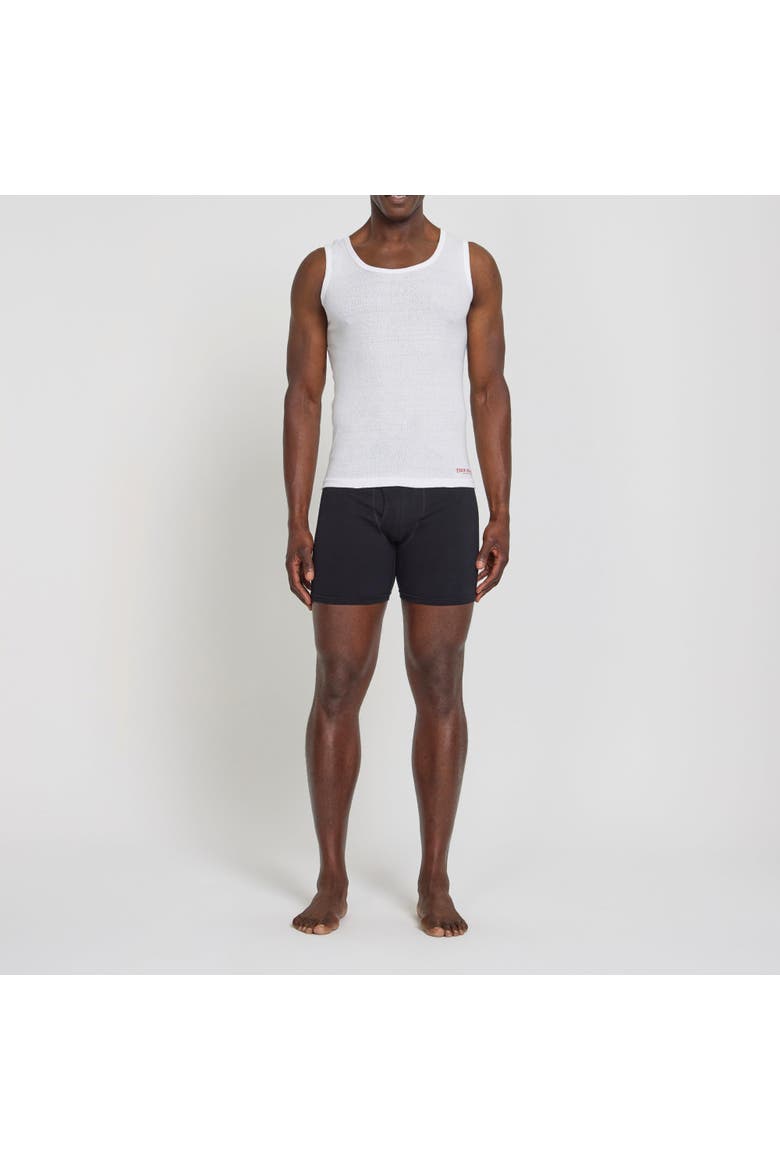 Ribbed Cotton Tank Top Pack of 5, Alternate, color, White