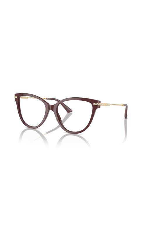 Jimmy Choo 54mm Cat Eye Optical Glasses In Brown