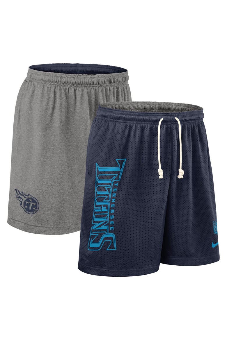 Men's Nike Navy Tennessee Titans Sideline Reversible Performance Shorts, Main, color, Navy