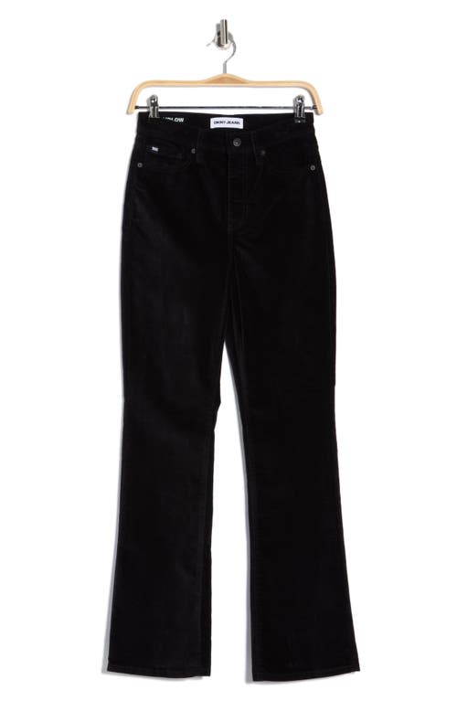 Dkny Jeans Cord High Waist Bootcut Jeans In Black