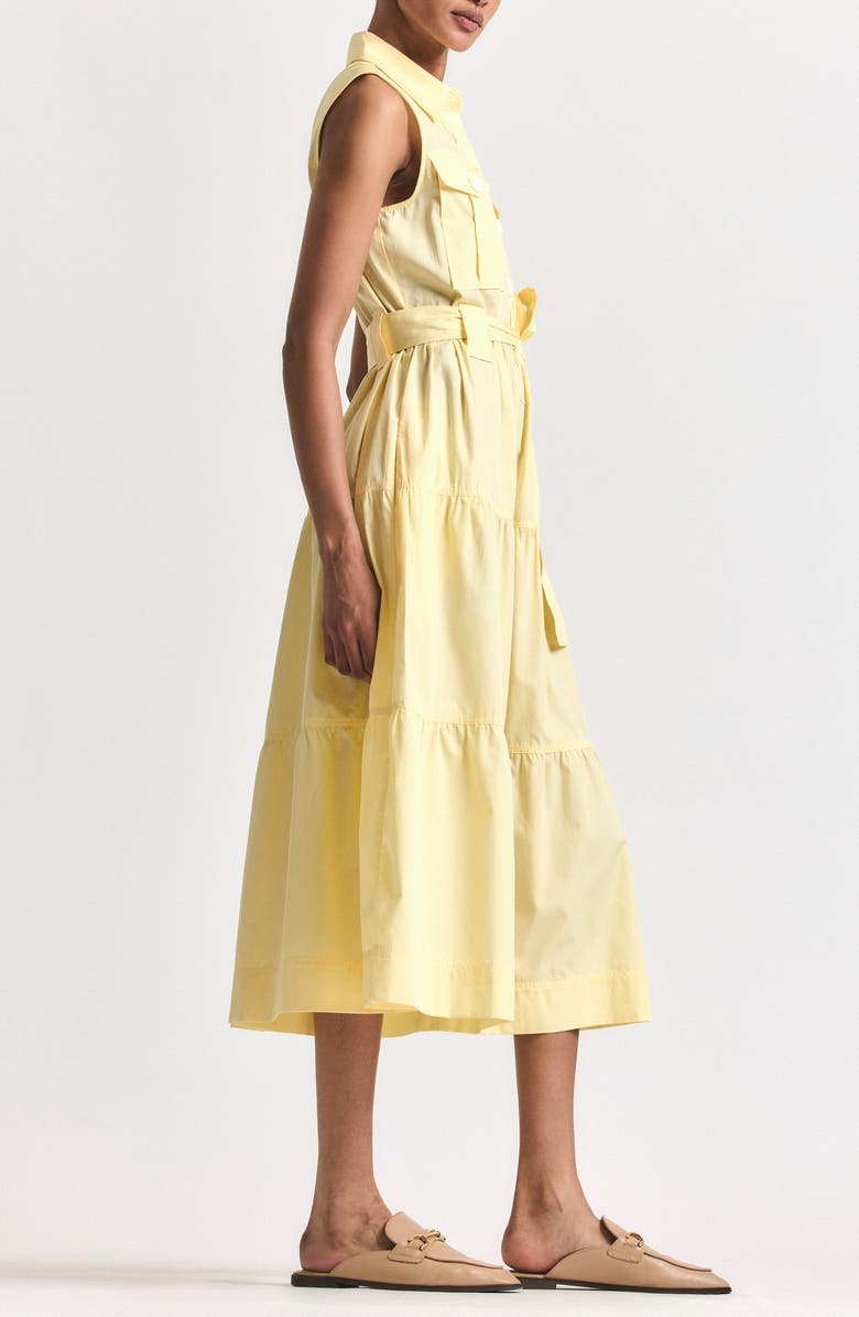 Derek Lam 10 Crosby Florence Sleeveless Shirtdress, Alternate, color, Buttercup