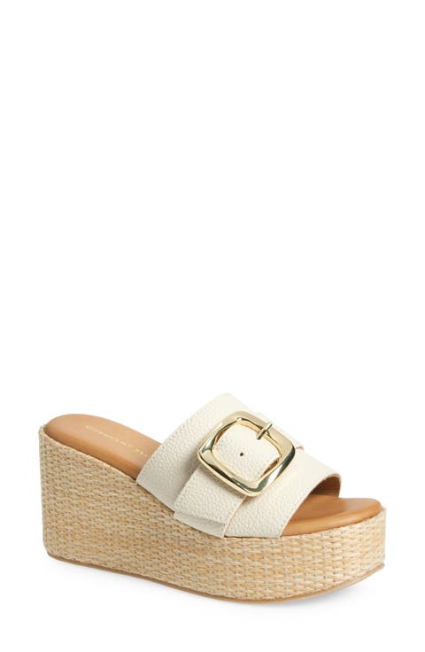 Jana Platform Wedge Slide Sandal (Women)