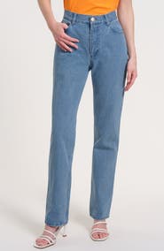 Isaac Mizrahi New York High Waist Straight Leg Jeans