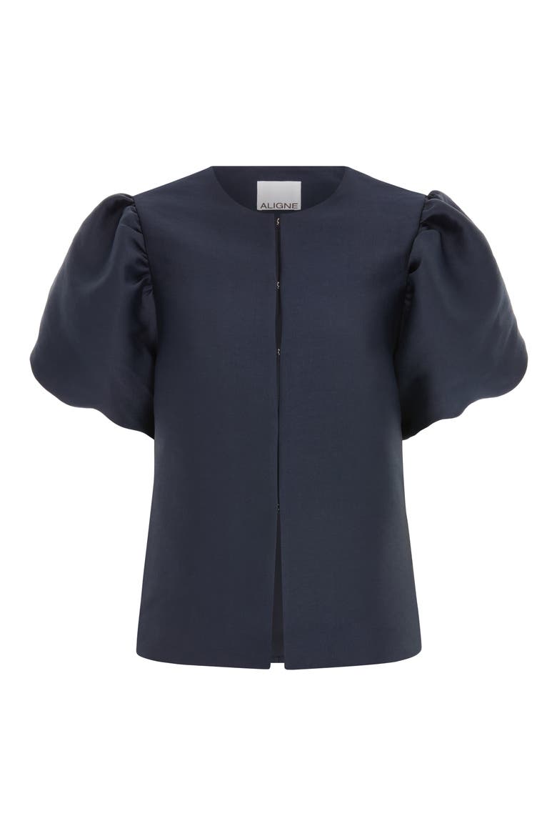 Jorja Puff Sleeve Top, Alternate, color, MIDNIGHT BLUE