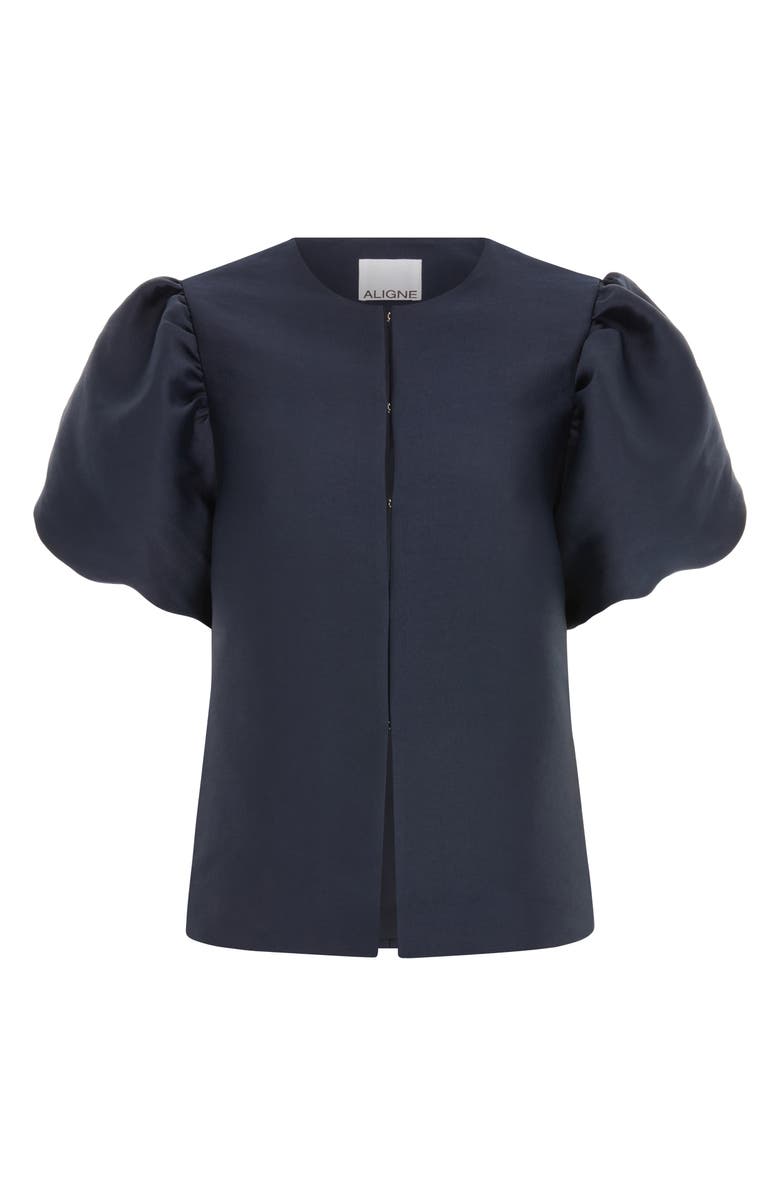 ALIGNE Jorja Puff Sleeve Top, Alternate, color, Midnight Blue