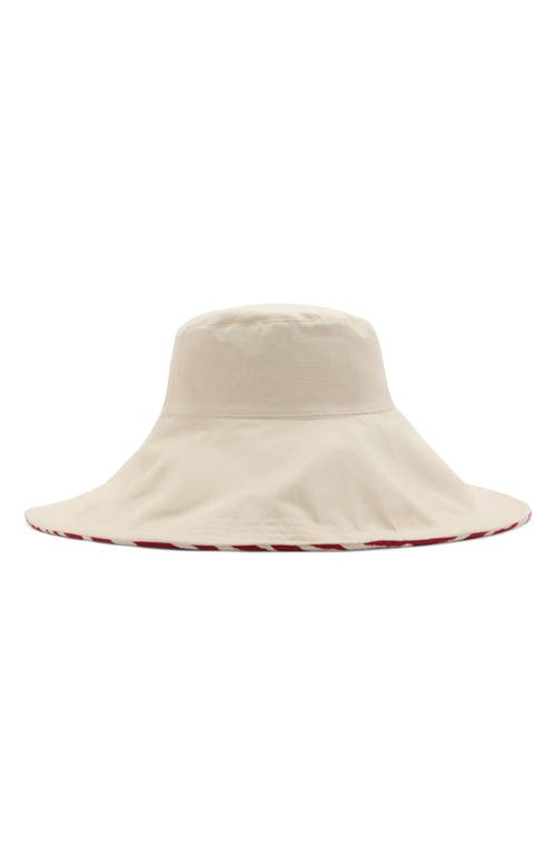 Mango Reversible Zebra Print Bucket Hat In Red