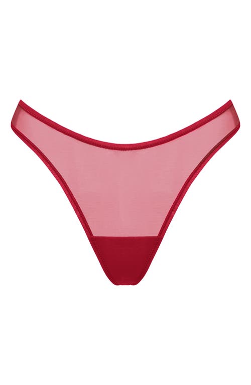 Cuup The Mesh Thong In Scarlet