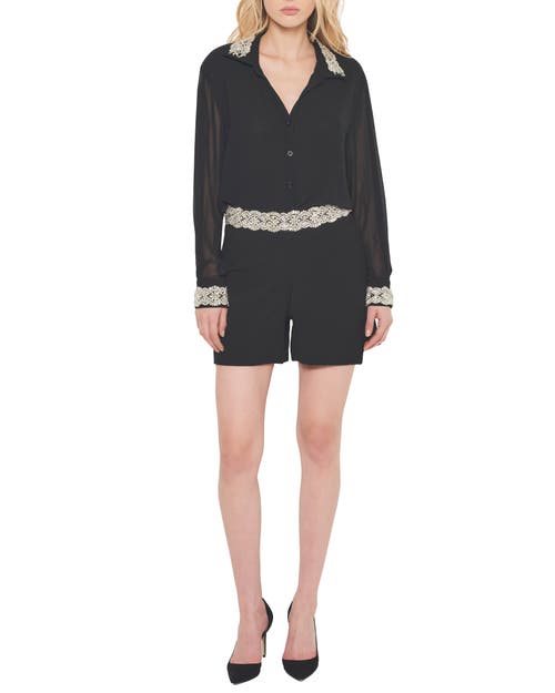 As By Df After Dark Embellished Blouse In Black