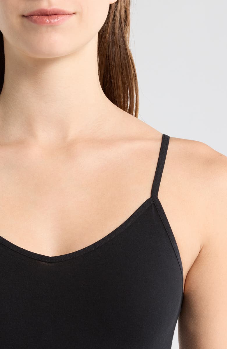 Nordstrom Seamless Cotton Blend Camisole, Alternate, color, Black