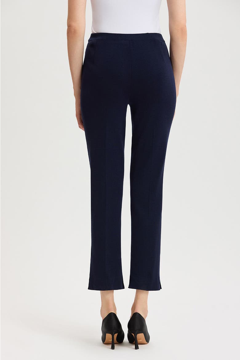 Knit Straight Leg Ankle Pants, Alternate, color, Indigo