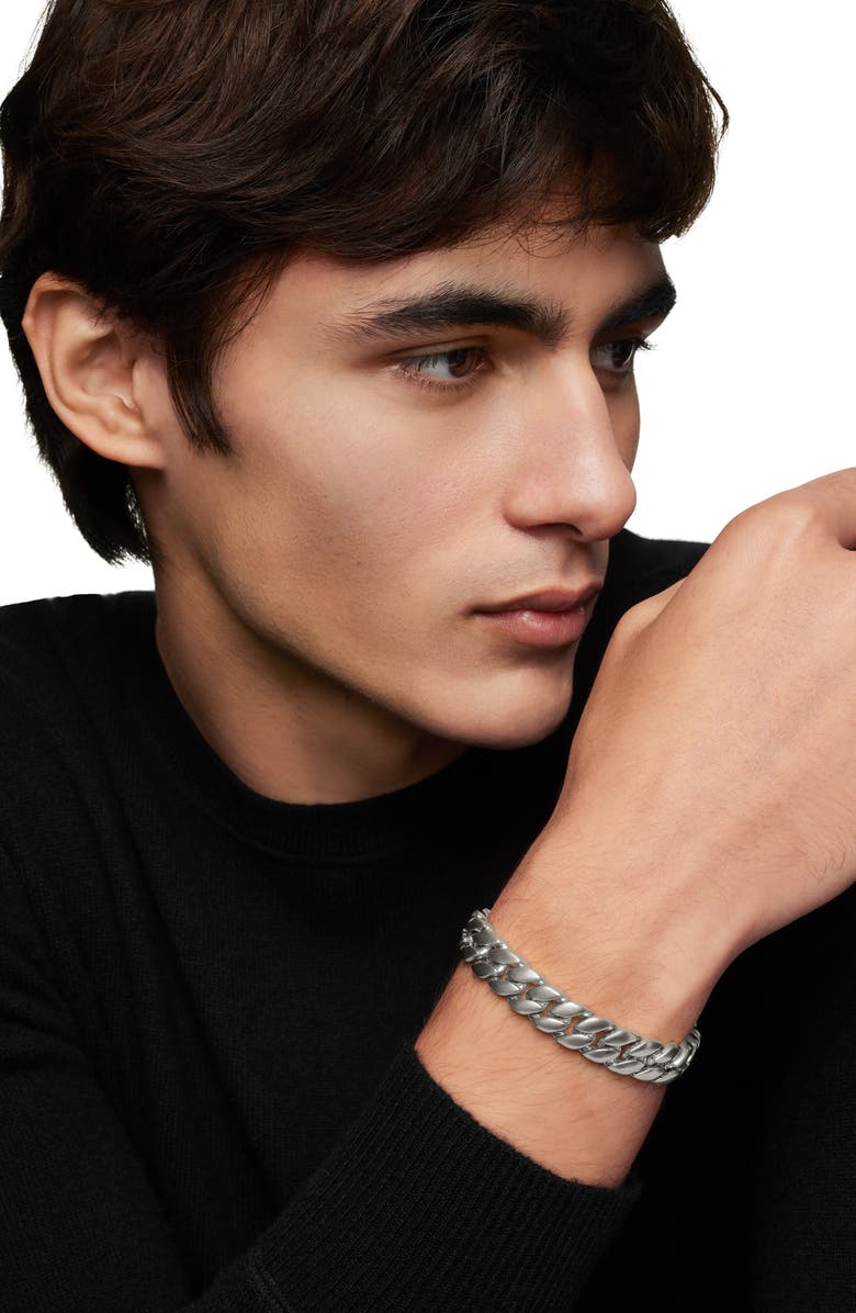 David Yurman Curb Chain Bracelet, 11.5mm, Alternate, color, Silver