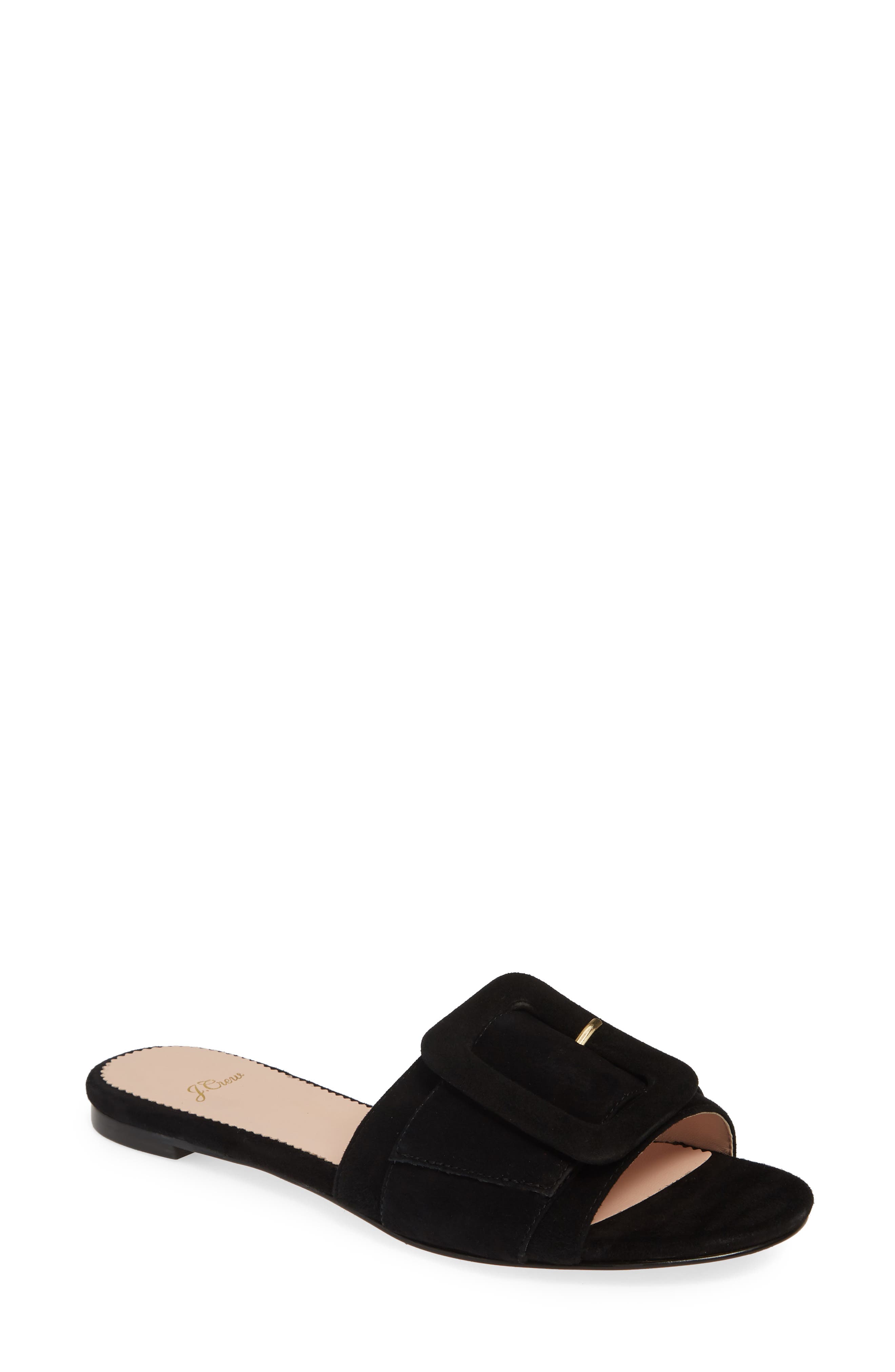 J.Crew Cora Buckle Slide Sandal, Main, color, 