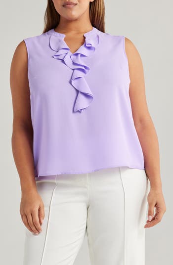 Noble Hands Ruffle Neck Short-Sleeve Crop Top - Rust main image 0