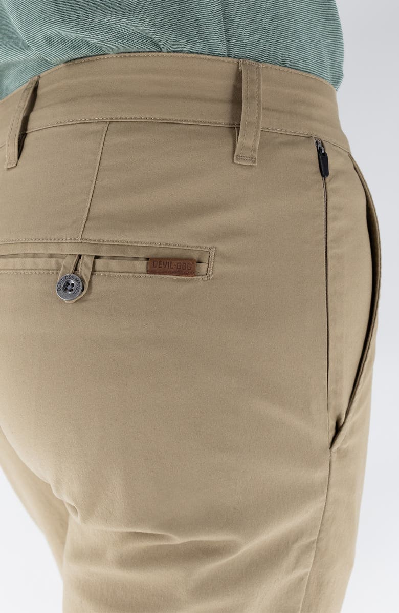 Devil-Dog Dungarees Maneuver Slim Straight Leg Performance Twill Pants, Alternate, color, Medium Beige/ Khaki