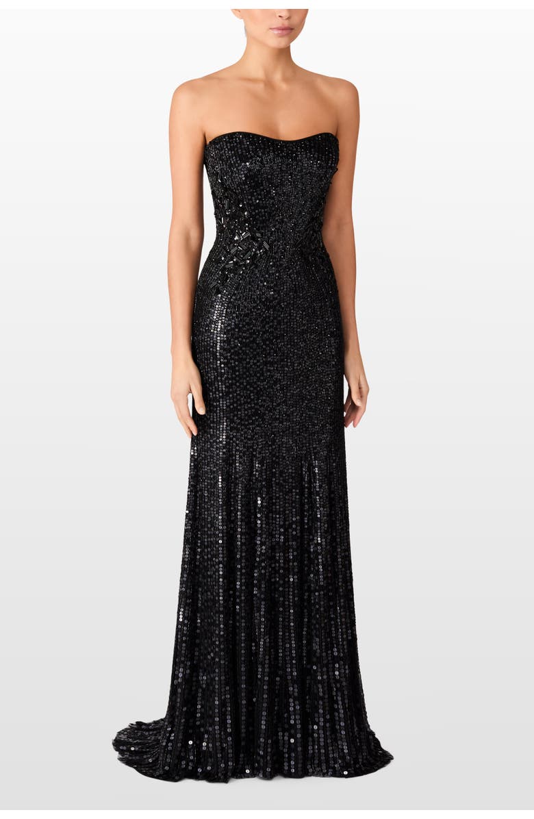 Jenny Packham Topaz Dress, Alternate, color, Liquorice