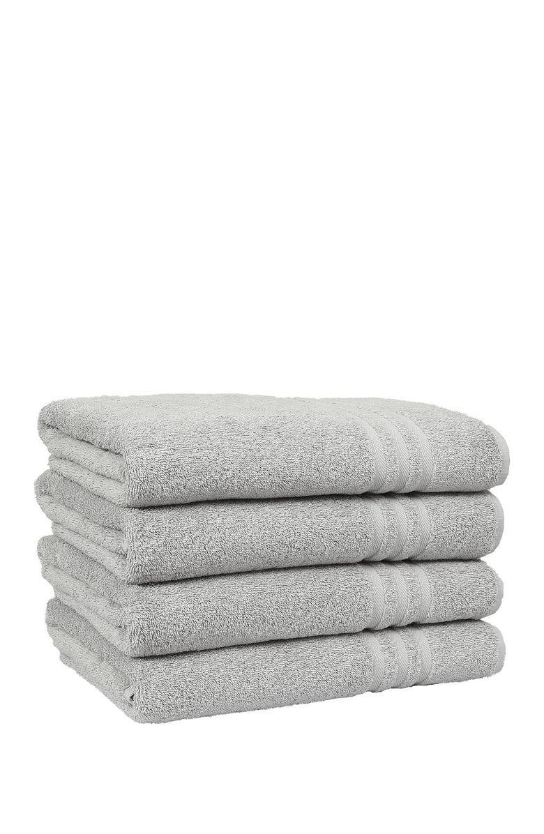 Linum Home Textiles Denzi Bath Towels - Set of 4 - Grey, Alternate, color, Grey
