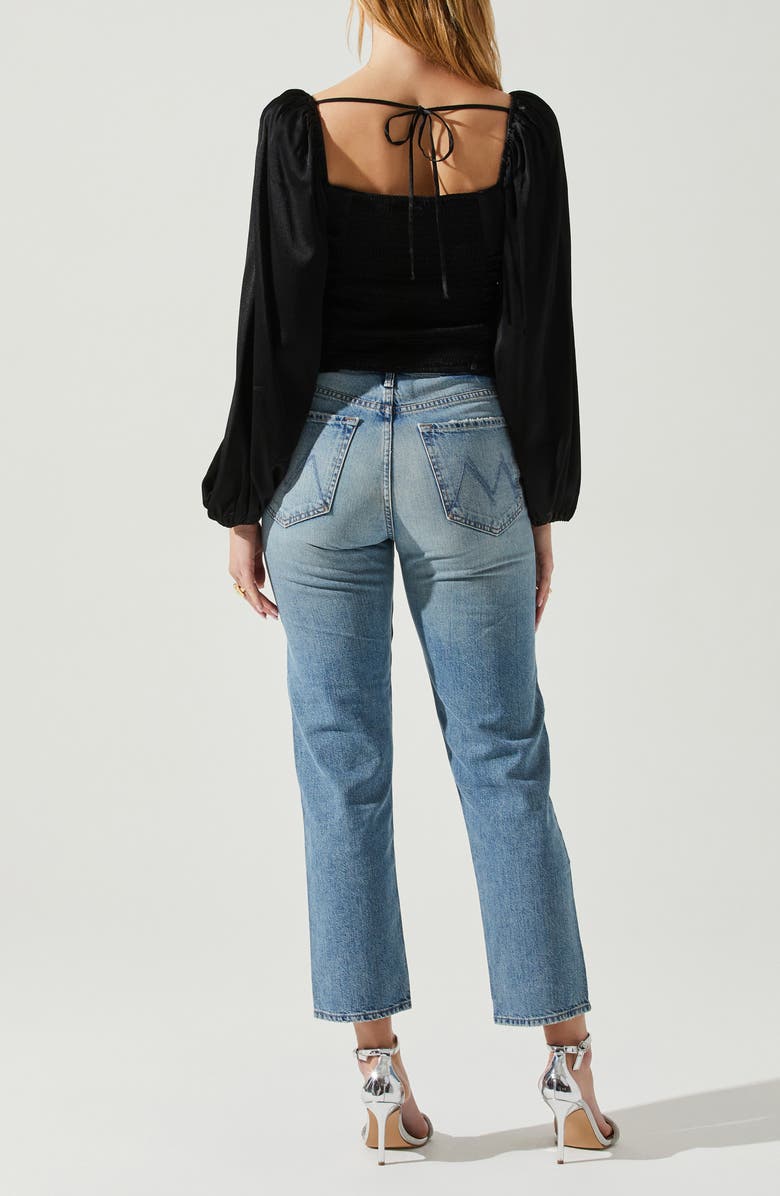 ASTR the Label Yamuna Crystal Trim Top, Alternate, color, Black