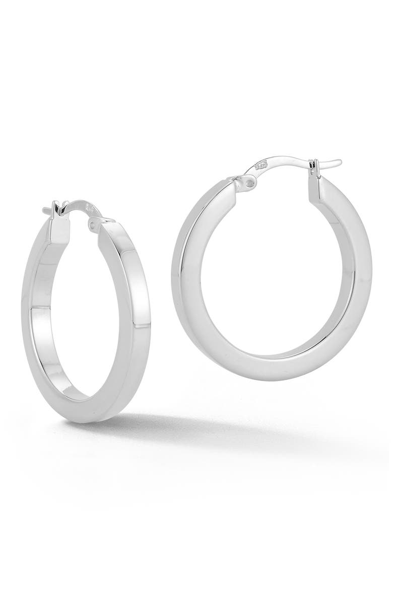 Tube Hoop Earrings, Main, color, SILVER