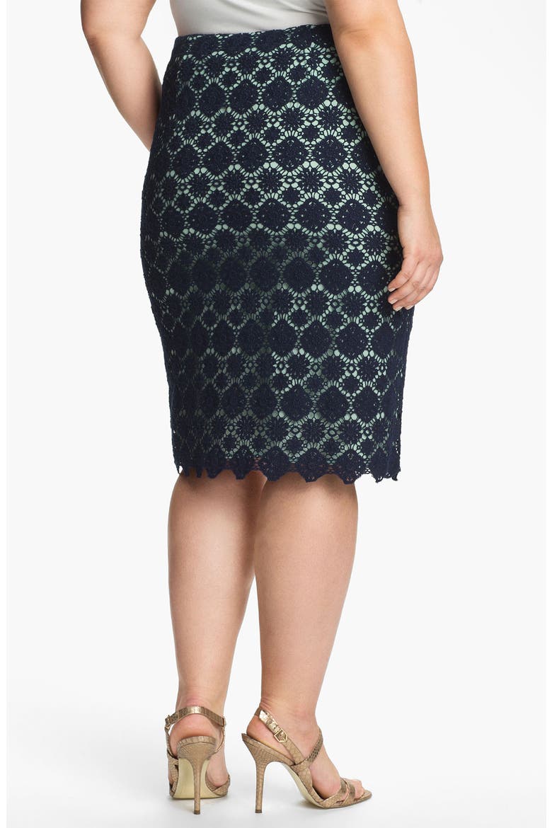 Lace Pencil Skirt, Alternate, color, BLUE NIGHT