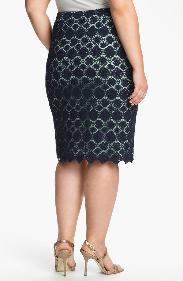 Vince Camuto Lace Pencil Skirt, Alternate, color, 