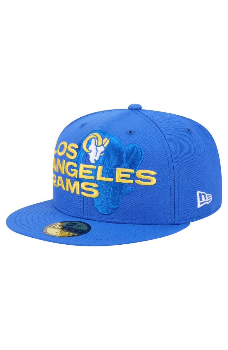 New Era Men's New Era  Royal Los Angeles Rams Overlap Wordmark 59FIFTY Fitted Hat, Main, color, Royal