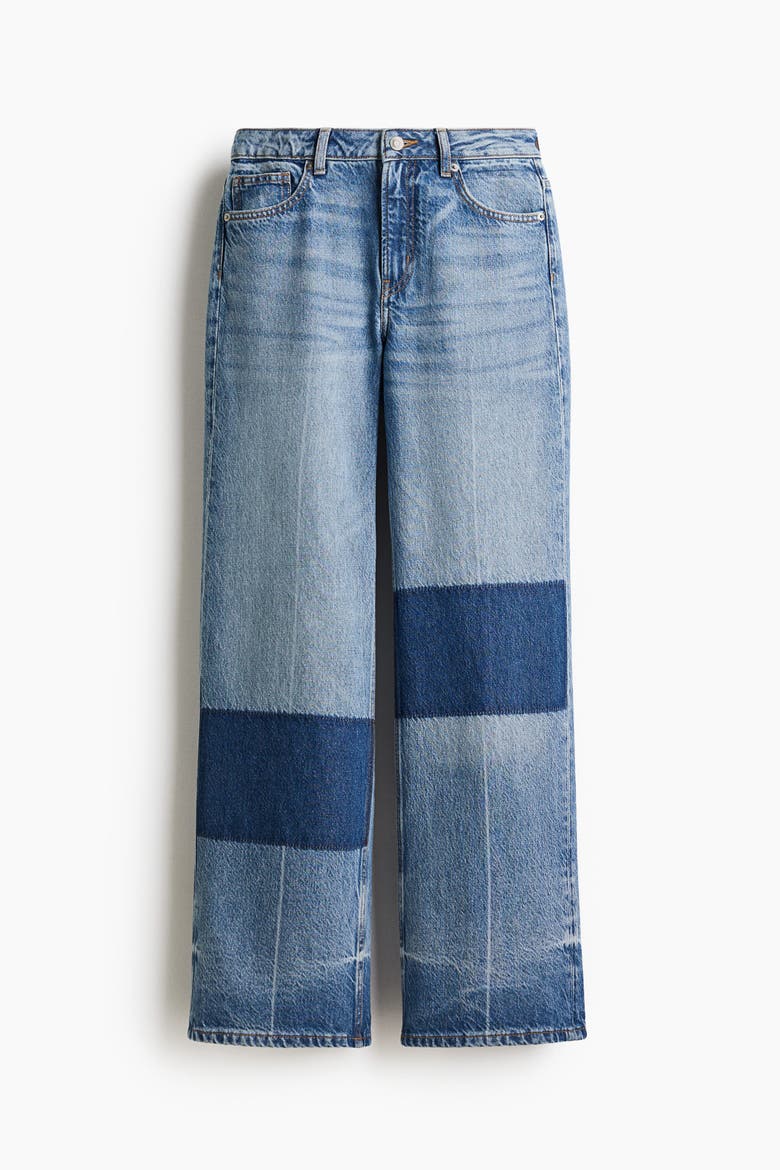 Wide Ultra High Jeans, Alternate, color, Denim blue/color block