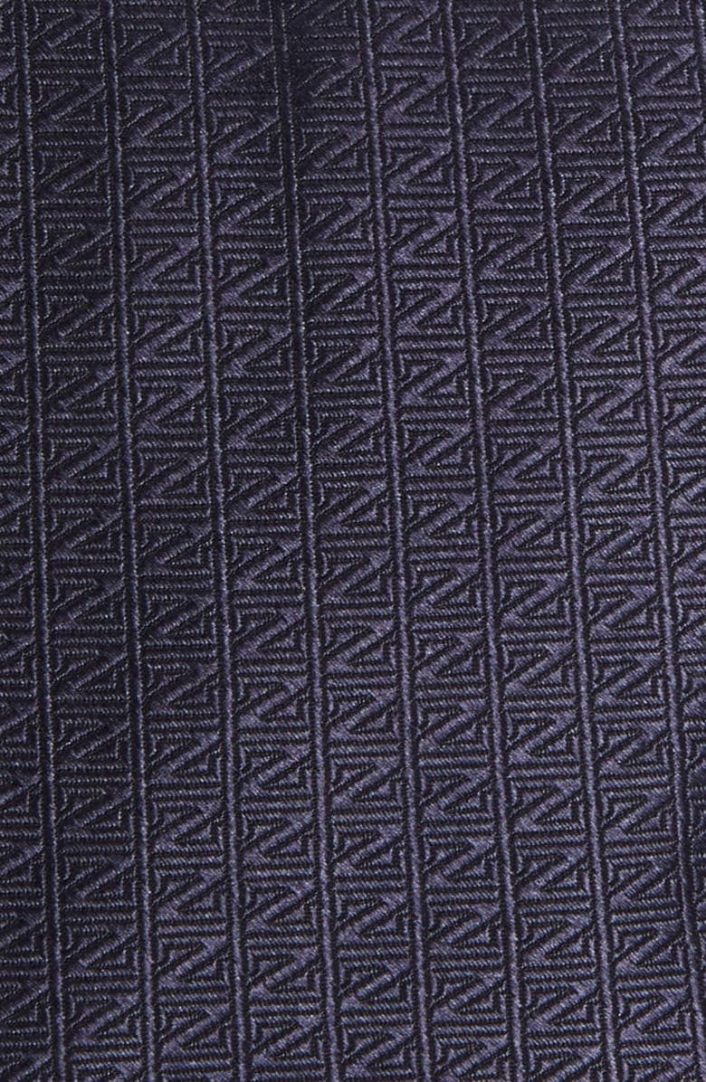 ZEGNA TIES Natural Silk Tie, Alternate, color, Navy