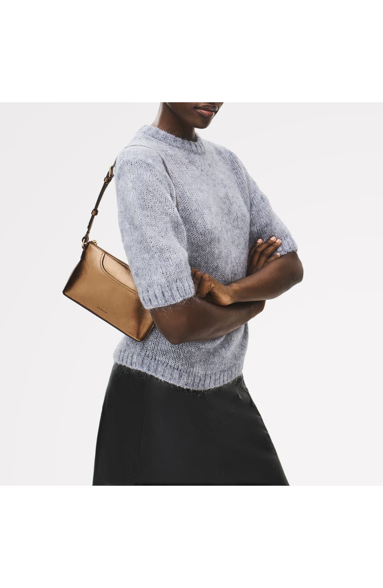Radley Pockets - Metallic Mini Ziptop Shoulder Bag, Alternate, color, Olive Gold
