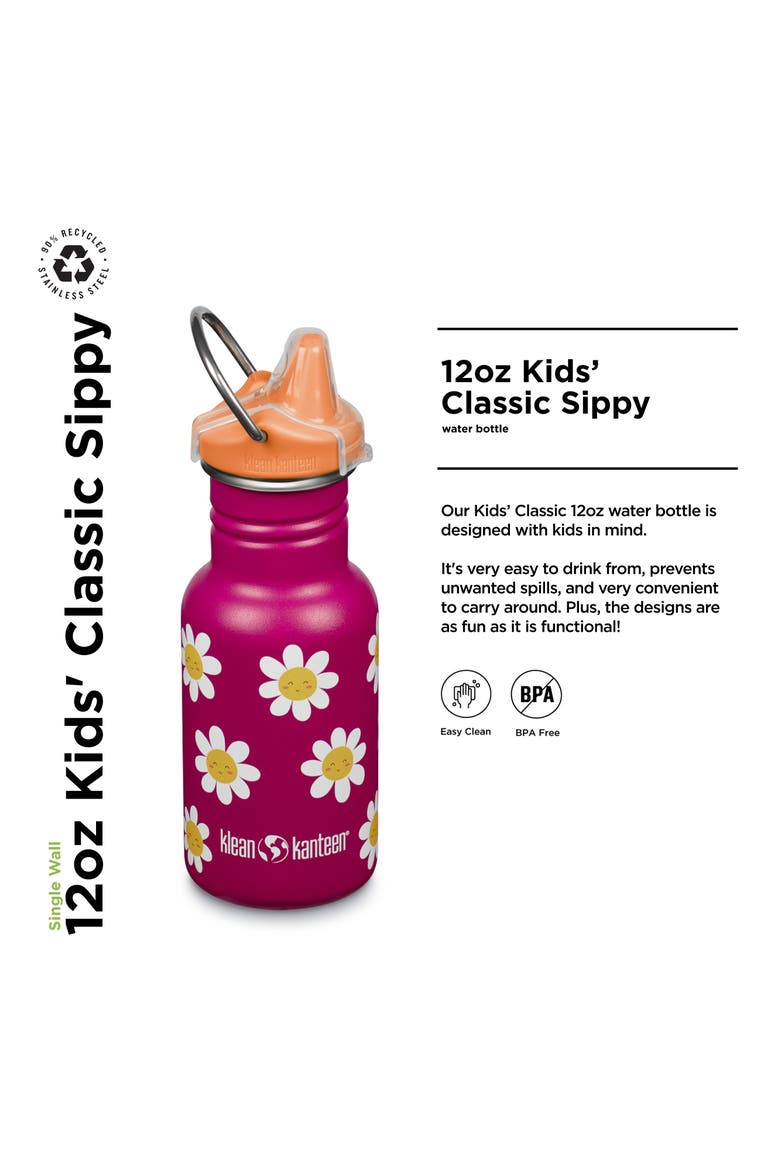 12oz Classic Kid's Sippy Bottle, Alternate, color, Happy Flowers