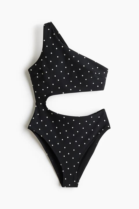 Padded-cup One-shoulder Swimsuit